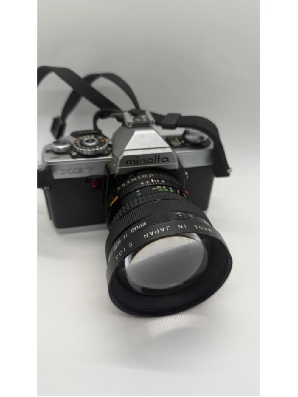 Minolta XG-7 SLR + Freedom Zoom 65 AF + Flash + Case Bundle Untested AS-IS Vtg